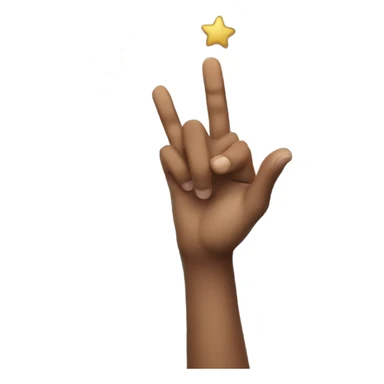 Finger shooting stars sticker