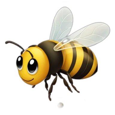 bee with a flower sticker