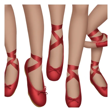Red ballet slippers sticker