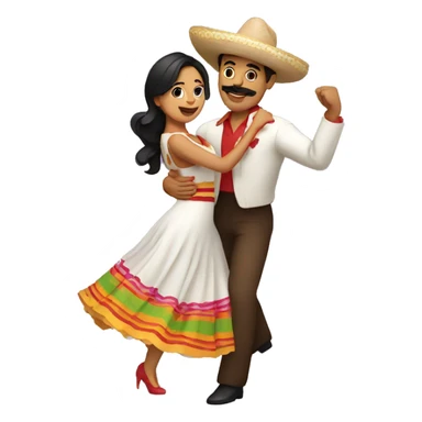 mexican couple dancing salsa sticker