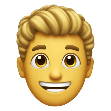 a little man who looks like a paintbrush, with eyes and a mouth that smile sticker