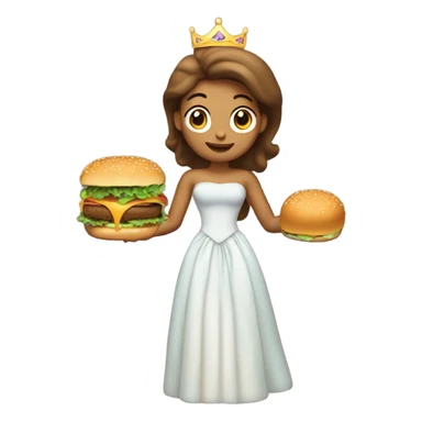 a big back princess with a burger sticker