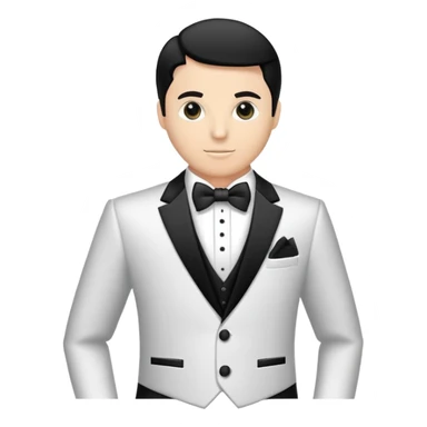 black and white formal tuxedo suit sticker