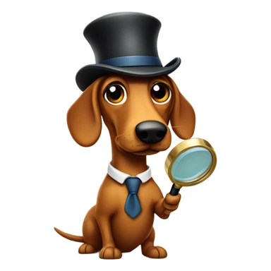 Wiener dog detective  sticker