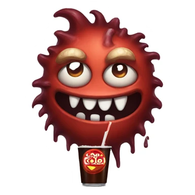Monster with cola sticker