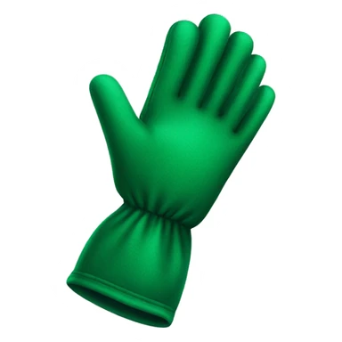 Green gloves for winter sticker
