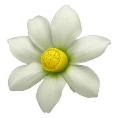 Yellow flower with green sepals inside  sticker
