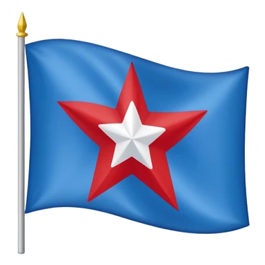 Bandera gallega cambiando el escudo por una estrella roja en el medio sticker