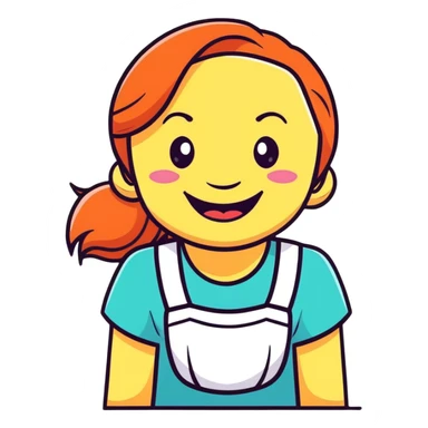 beautiful girl with bright smile laughing sticker