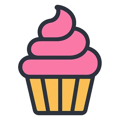 cupcake with pink icing sticker