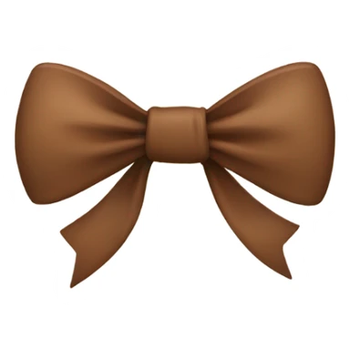 Brown bow sticker