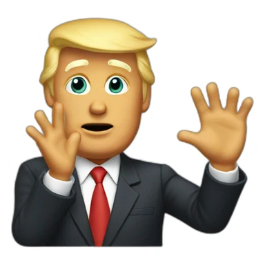 Donald trump waving sticker