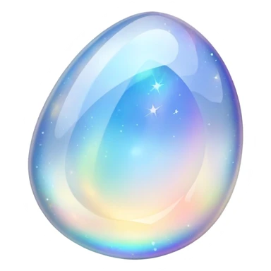 glowing rainbow moonstone crystal sticker