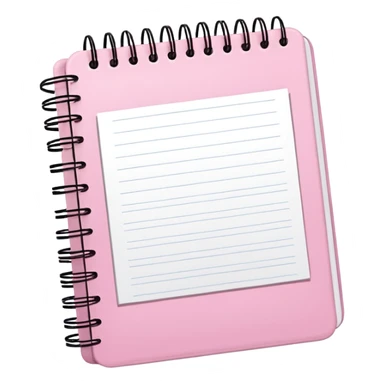 Faça emoji de um planner organizado no notebook rosa  sticker