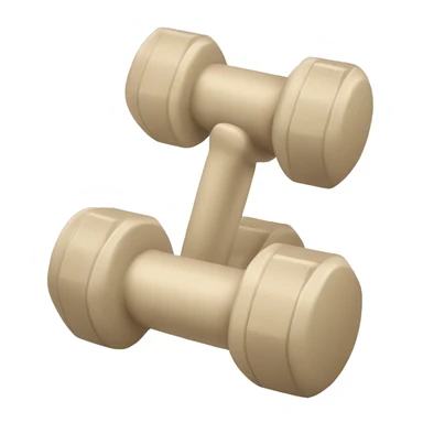 beige set of dumbbells sticker