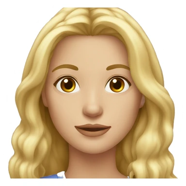 Blonde 30yo woman, long hair, hazel eyes sticker