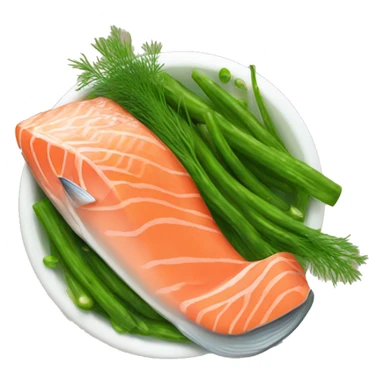 A salmon eating dill pickle sticker