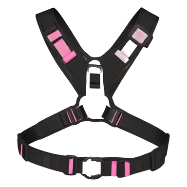 Black pink fashion chest harness sticker