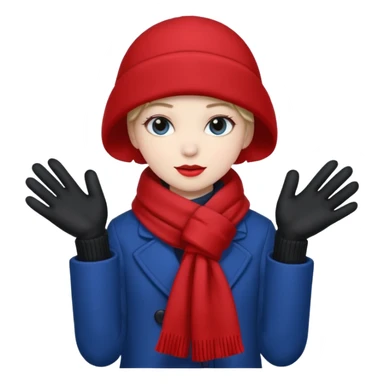 warm winter clothing sticker