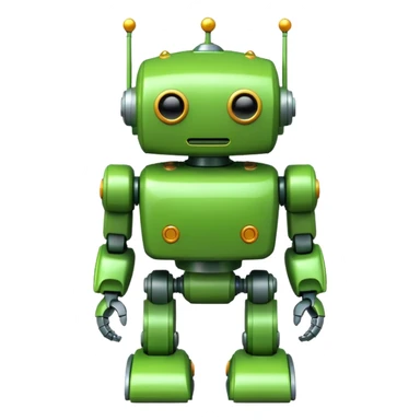 green robot toy sticker