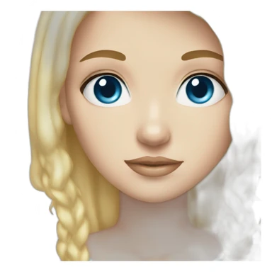 white girl blond hair blue eyes sticker