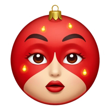 kiss mark with christmas vibes sticker
