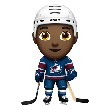 Hockey player in avalanche uniform  sticker
