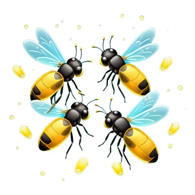 Glow fireflies sticker