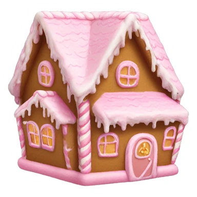 Light pink gingerbread house sticker
