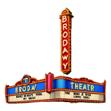 haz un emoji del teatro de broadway en new york  mas realista y mejor sticker