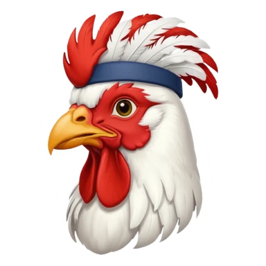 rooster with baseball hat sticker