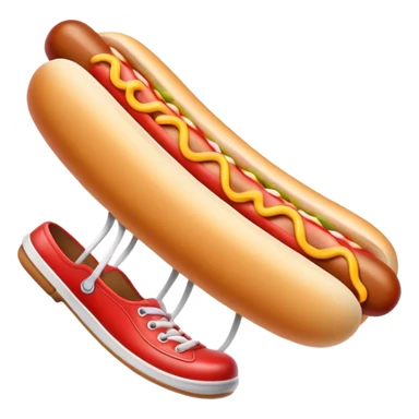 Hotdog with shoes  sticker