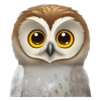 happy animal owl sticker