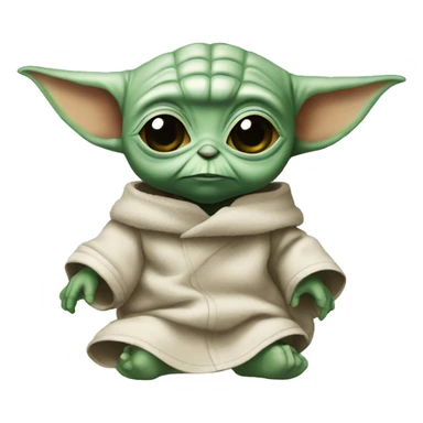 Baby Yoda in a medical mask sticker