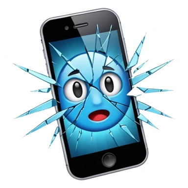 cracked phone sticker