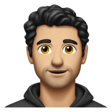 portrait of super attractive man with blackhair  sticker