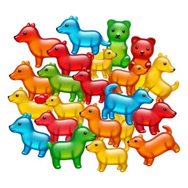 gummy animal candies sticker