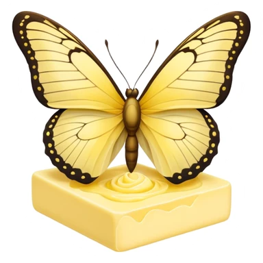 Butterfly’s comping out of butter sticker