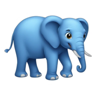 Blue elephant sticker