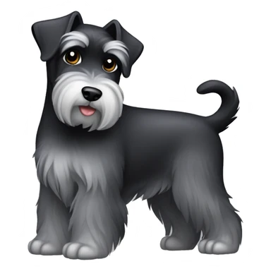 Black and silver schnauzer female sticker