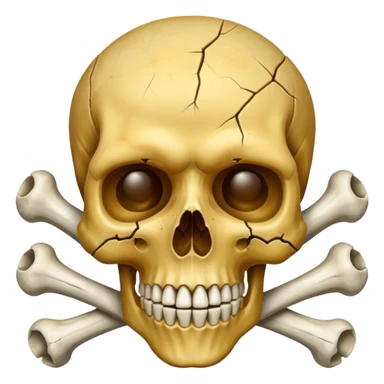 caution skull sticker