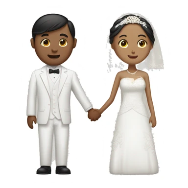 the bride and groom of the East holding hands sticker