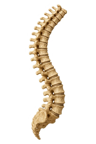 spina dorsale anatomica umana storta, iperrealistico 4k sticker