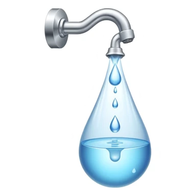 water flows from the tap sticker