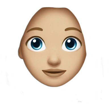 Blond girl blue eyes long hair sticker