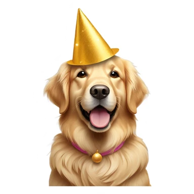 Golden retriever blanc anniversaire  sticker