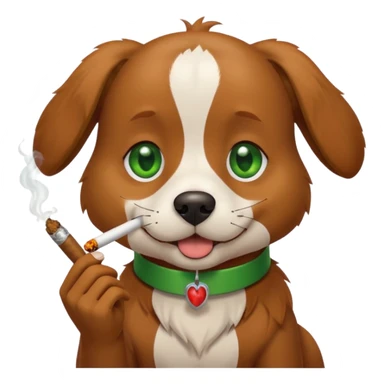 Dog smoking a joint  sticker