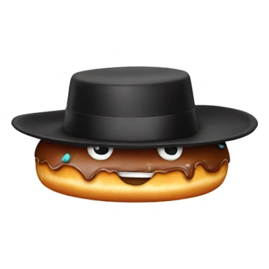 Doughnut with top hat  sticker