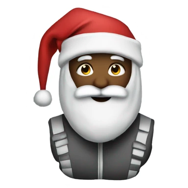 Santa Claus wearing a ski mask at night  sticker