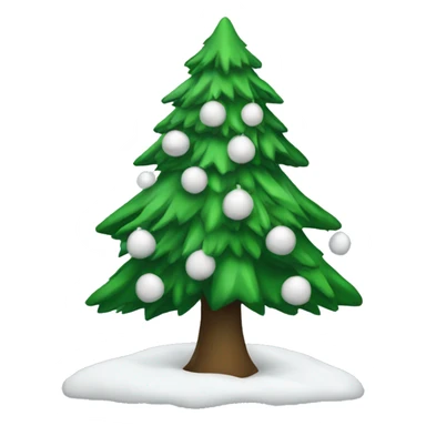 christmas tree with white decorations sticker